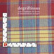 Dégriftissus vous propose ce tissu d'ameublement écossais madras rouge, tissé Jacquard de très haute qualité doublé latex, pour 