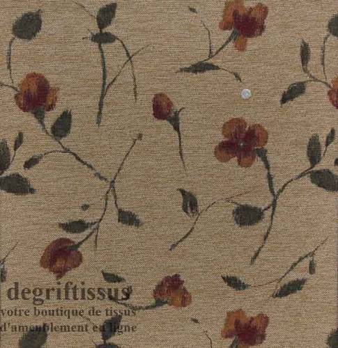 Tissu Tapisserie fleuri Dégriftissus vous propose ce tissu d&#039;ameublement tapisserie à fleurs. Tissu d&#039;ameublement style tapisser