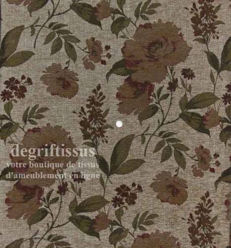 Tissu Tapisserie grandes fleurs Dégriftissus vous propose ce tissu d&#039;ameublement tapisserie à grandes fleurs. Tissu d&#039;ameublemen