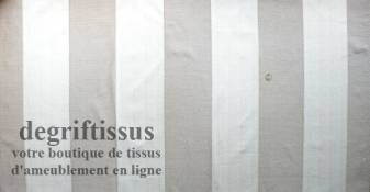 Tissu Tapisserie double face à bandes Dégriftissus vous propose ce tissu d'ameublement tapisserie lourd à rayures, tissage Jacqu