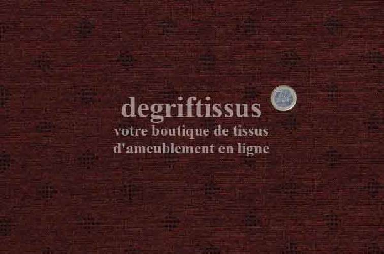 Velour chenillé Dégriftissus vous propose ce tissu d&#039;ameublement chenillé marron à petits semis. Tissu d&#039;ameublement chenillé ép