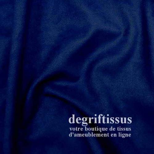 Tissu d&#039;ameublement - Daim suédine bleu marine - pour fauteuil - canapé - banquette - chaise - tête de lit - degriftissus.com 