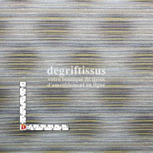 Dégriftissus vous propose ce tissu d&#039;ameublement strié jaune Tissu tissé Jacquard, de très grande résistance, prévu pour faire d