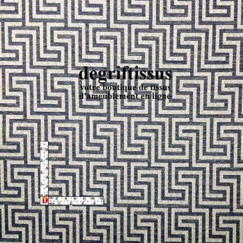 Tissu d&#039;ameublement - Jacquard labyrinthe - fauteuil - chaise - banquette - canapé - coussin - tête de lit - degriftissus.com