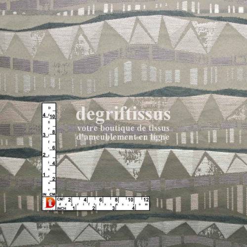Dégriftissus vous propose ce tissu d&#039;ameublement Jacquard motifs toits vus de nuits, de grande résistance, très souple, recomman