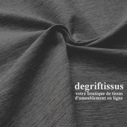 Tissu d&#039;ameublement - texturé Gris foncé - intérieur extérieur résistant soleil - degriftissus.com