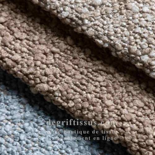 Tissu ameublement - chenillé bouclé volumineux pente 1 - fauteuil - chaise - canapé coussin salon - rideau - degriftissus.com