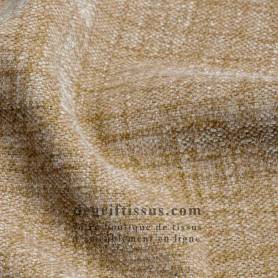 Tissu bicolore doux Tamise beige clair