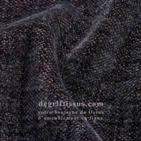 Tissu bicolore doux Tamise anthracite