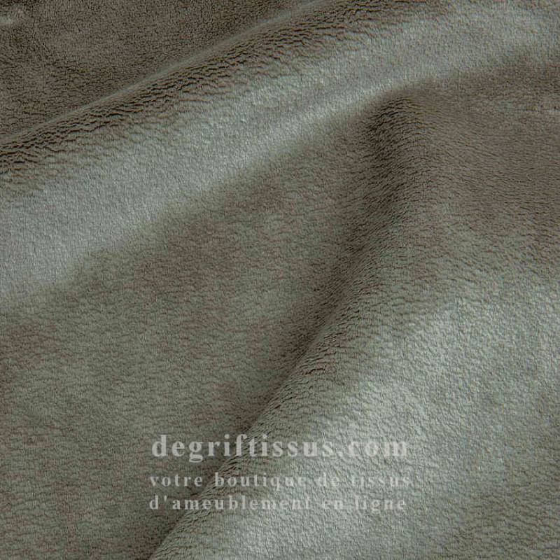 Tissu ameublement - Velours Agate vert sauge - fauteuil - chaise - canapé coussin banquette salon - rideau - degriftissus.com