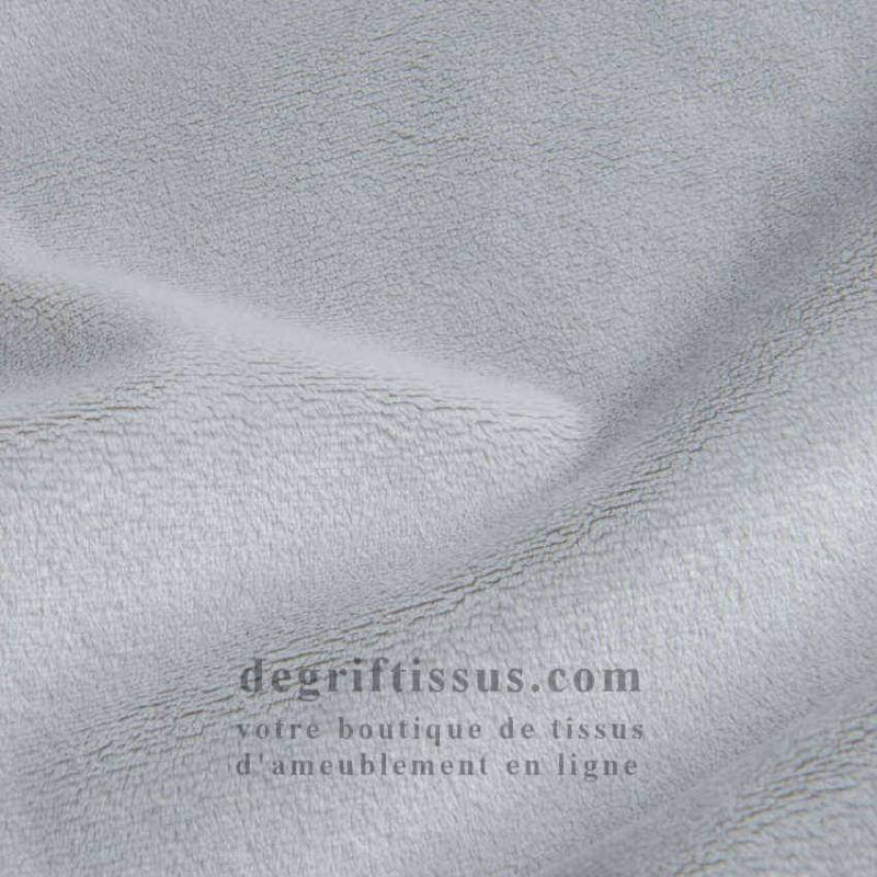 Tissu ameublement - Velours Agate gris pâle - fauteuil - chaise - canapé coussin banquette salon - rideau - degriftissus.com