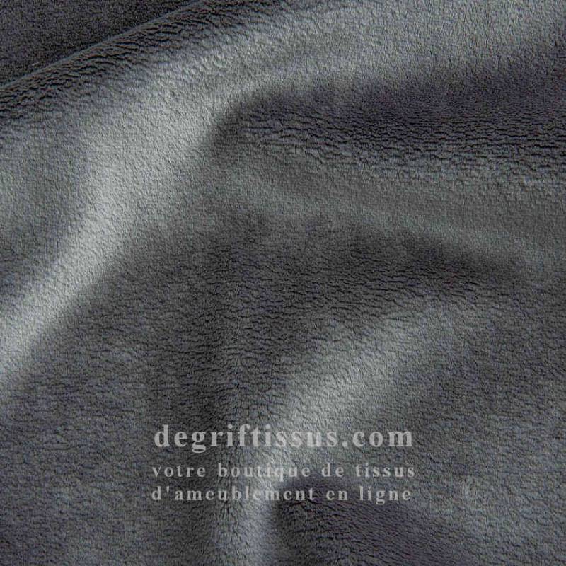 Tissu ameublement - Velours Agate gris - fauteuil - chaise - canapé coussin banquette salon - rideau - degriftissus.com