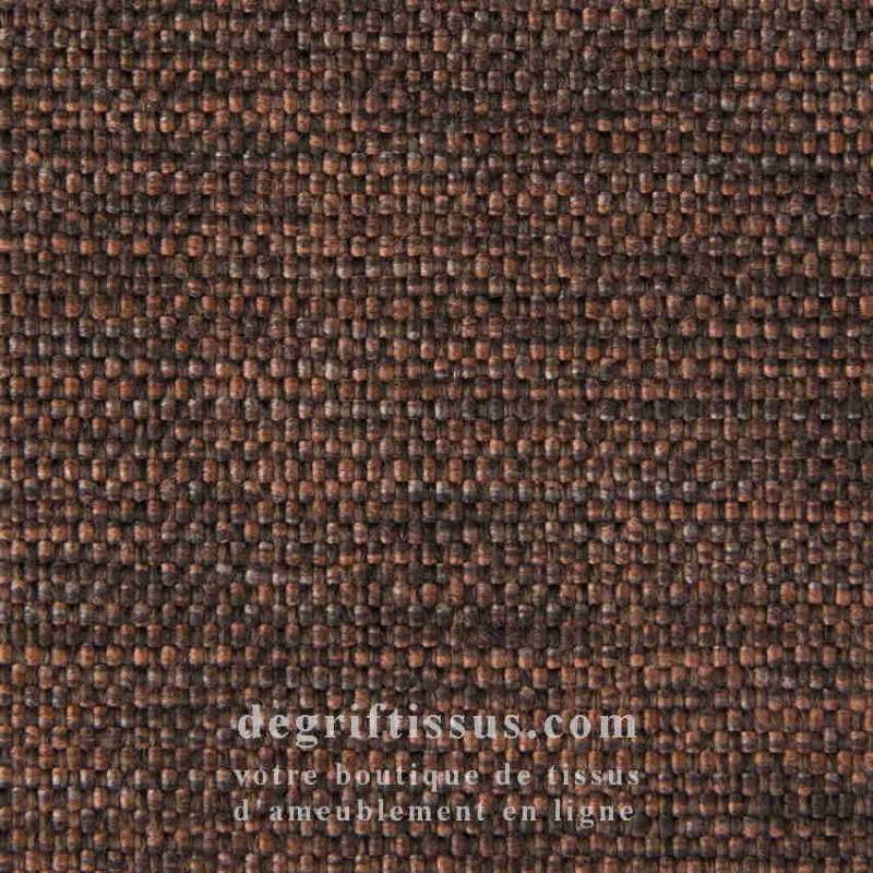 Tissu ameublement - Atoum 16 marron chiné - intérieur extérieur résistant soleil - degriftissus.com