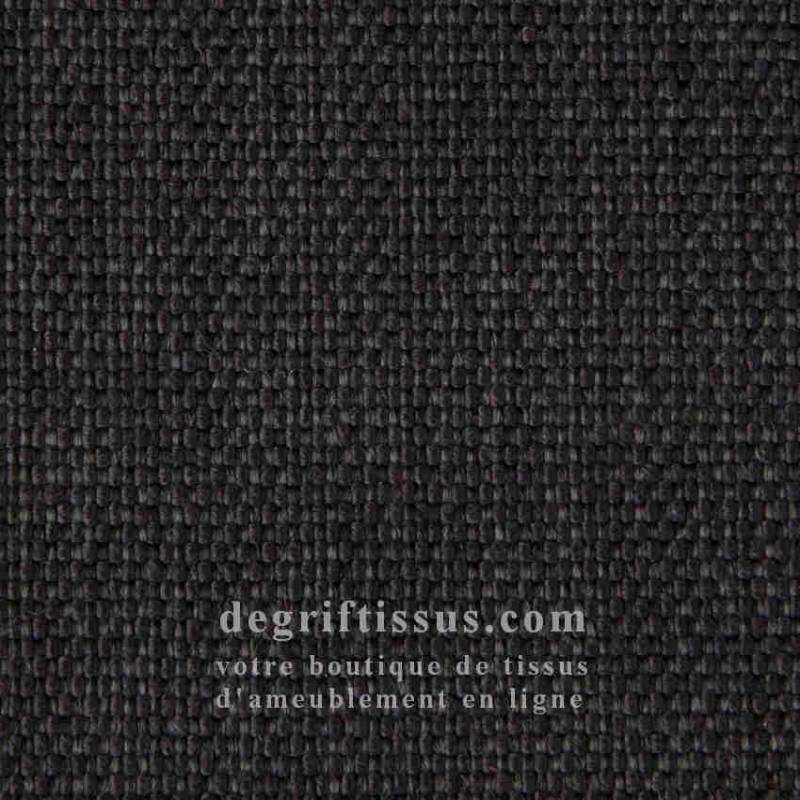 Tissu ameublement - Atoum 17 gris foncé chiné - intérieur extérieur résistant soleil - degriftissus.com