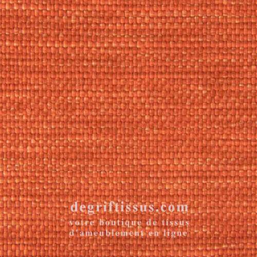 Tissu ameublement - Atoum 24 orange chiné - intérieur extérieur résistant soleil - degriftissus.com