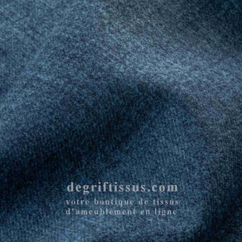 Tissu ameublement - touché doux Duncan bleu nuit - fauteuil - chaise - canapé - degriftissus.com