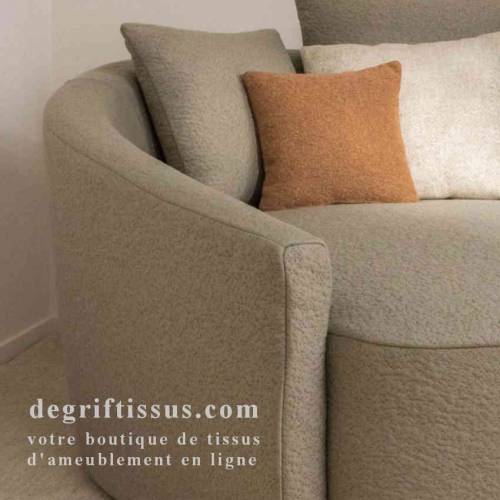 Tissu ameublement - texturé extensible futaie - fauteuil - chaise - canapé coussin banquette salon - degriftissus.com