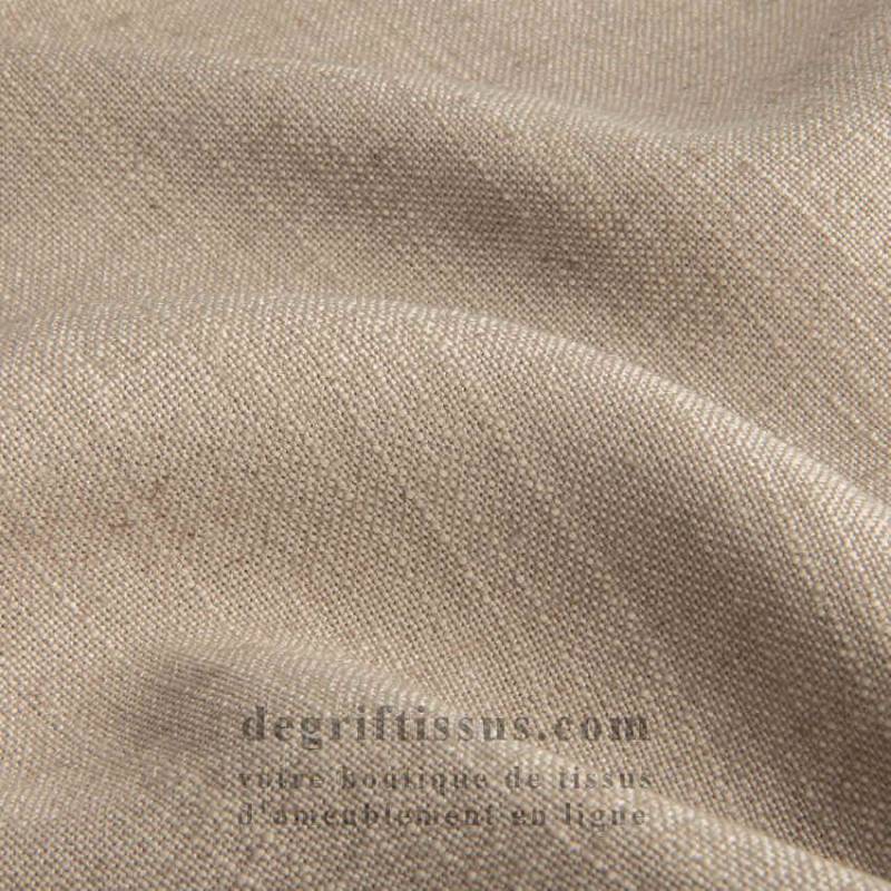 Tissu ameublement - Lin naturel Vienne 07 - recouvrement fauteuil - chaise - canapé coussin salon - rideau - degriftissus.com