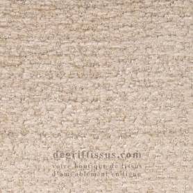 Tissu ameublement chenillé bouclé Aurore 03 crème - pour siège - fauteuil - chaise - coussin - canapé - rideau - tenture