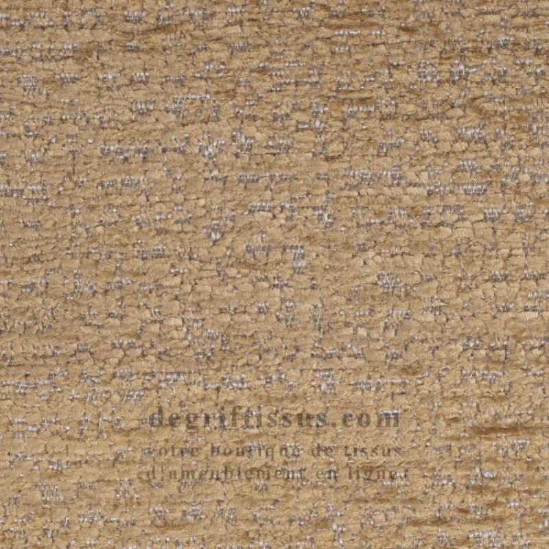 Tissu ameublement chenillé bouclé Aurore 04 beige - pour siège - fauteuil - chaise - coussin - canapé - rideau - tenture