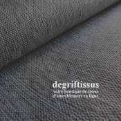 Tissu d'ameublement - texturé Gris foncé - intérieur extérieur résistant soleil - degriftissus.com