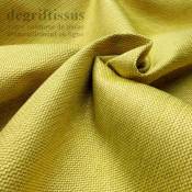 Tissu ameublement - texturé Jaune chiné - intérieur extérieur résistant soleil - Recouvrement - Siège - degriftissus.com