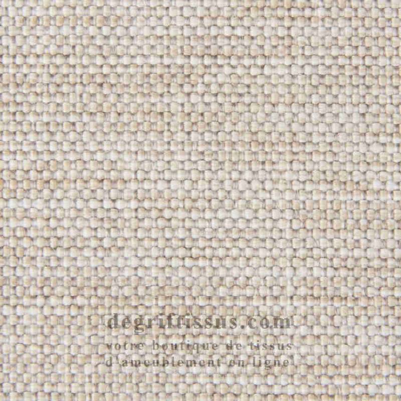 Tissu ameublement Atoum 08 beige chiné - intérieur extérieur résistant soleil - degriftissus.com