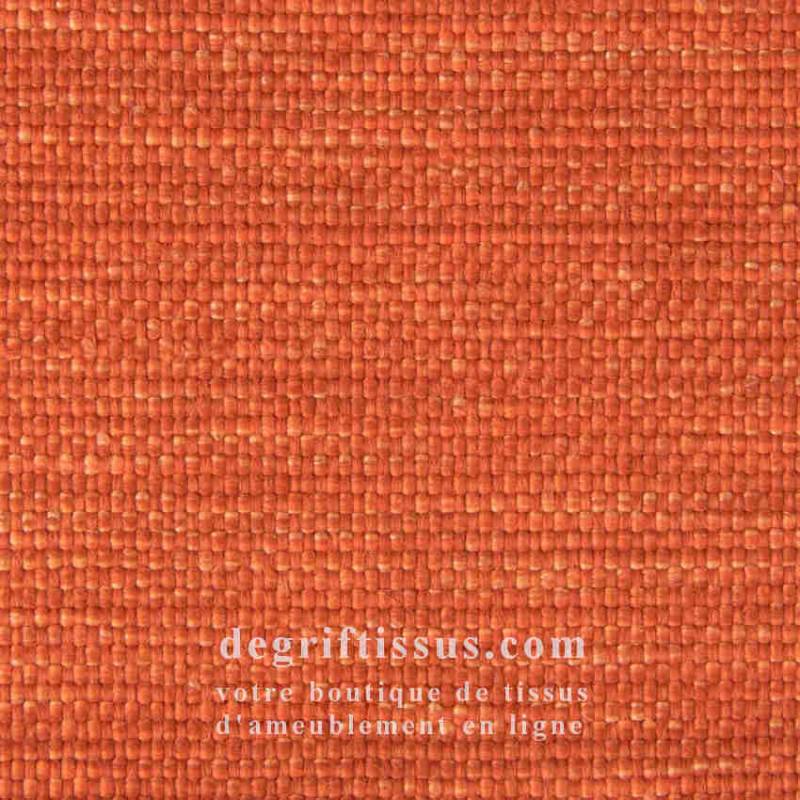 Tissu ameublement - Atoum 24 orange chiné - intérieur extérieur résistant soleil - degriftissus.com